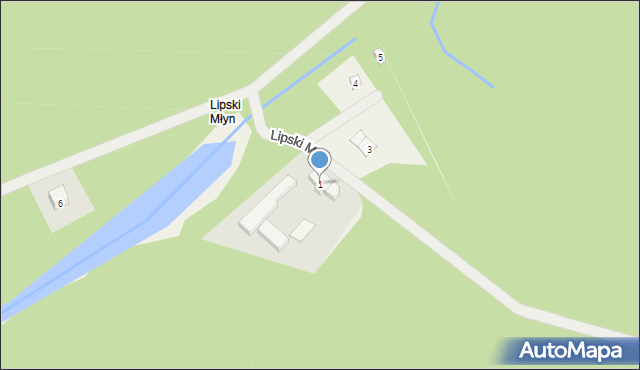 Lipski Młyn, Lipski Młyn, 1, mapa Lipski Młyn