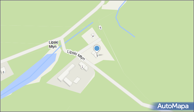 Lipski Młyn, Lipski Młyn, 3, mapa Lipski Młyn