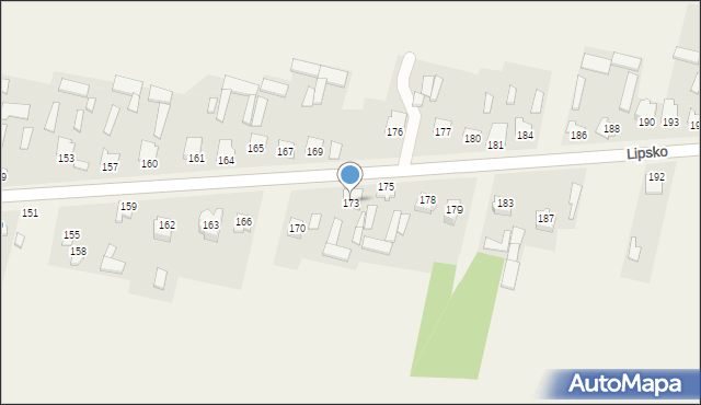 Lipsko, Lipsko, 173, mapa Lipsko