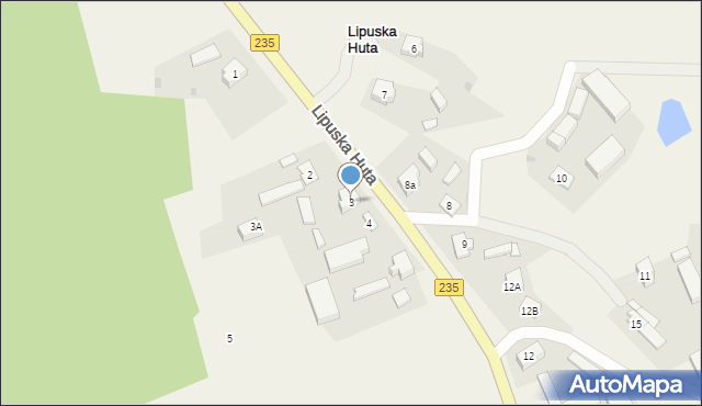 Lipuska Huta, Lipuska Huta, 3, mapa Lipuska Huta