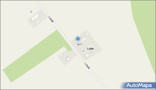 Lisak, Lisak, 18, mapa Lisak