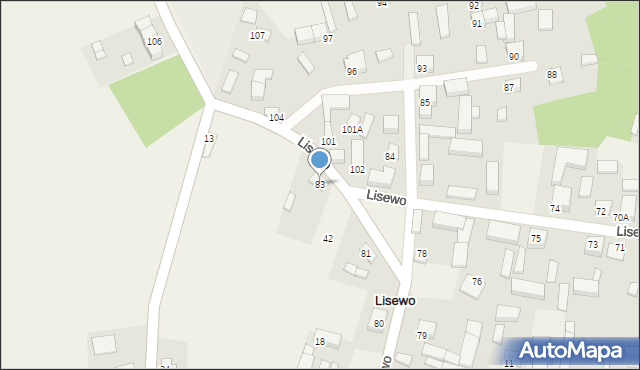 Lisewo, Lisewo, 83, mapa Lisewo