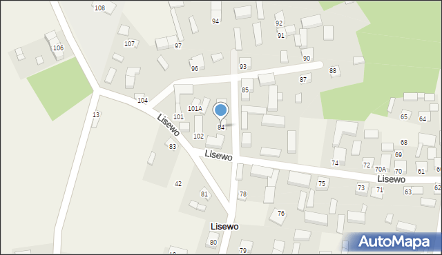 Lisewo, Lisewo, 84, mapa Lisewo