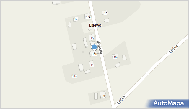 Lisewo, Lisewska, 13b, mapa Lisewo