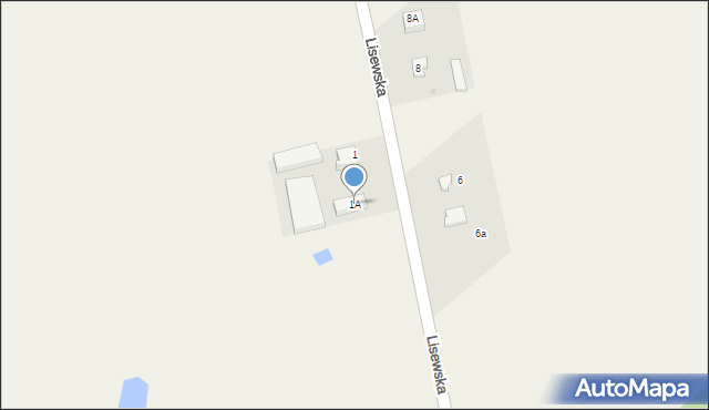 Lisewo, Lisewska, 1A, mapa Lisewo