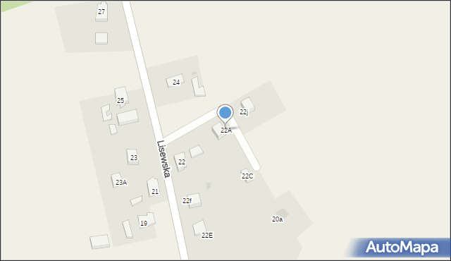 Lisewo, Lisewska, 22A, mapa Lisewo