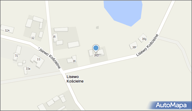 Lisewo Kościelne, Lisewo Kościelne, 36D, mapa Lisewo Kościelne