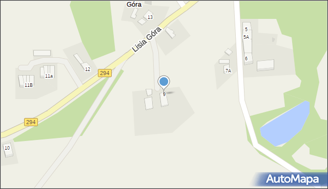 Lisia Góra, Lisia Góra, 9, mapa Lisia Góra
