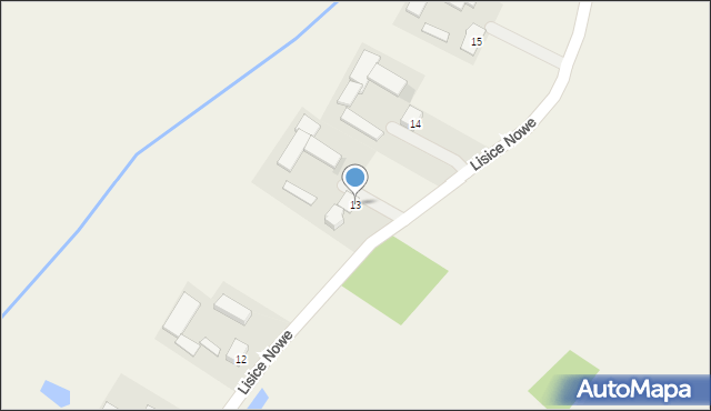 Lisice Nowe, Lisice Nowe, 13, mapa Lisice Nowe