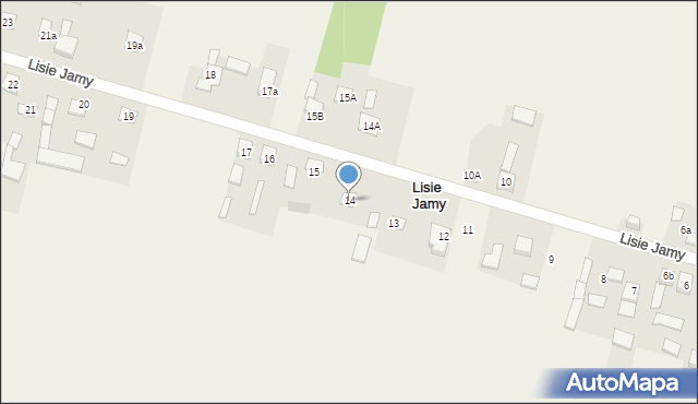 Lisie Jamy, Lisie Jamy, 14, mapa Lisie Jamy