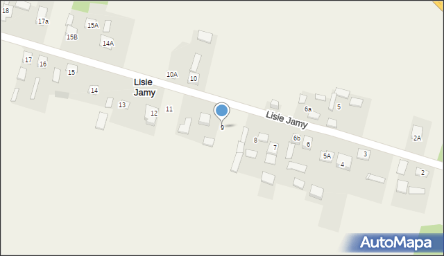 Lisie Jamy, Lisie Jamy, 9, mapa Lisie Jamy