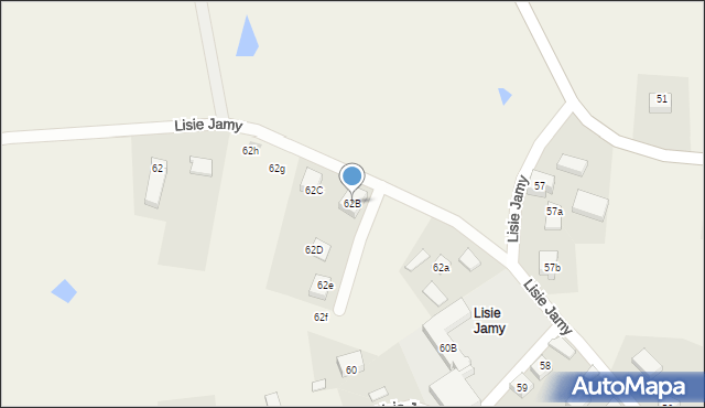 Lisie Jamy, Lisie Jamy, 62B, mapa Lisie Jamy
