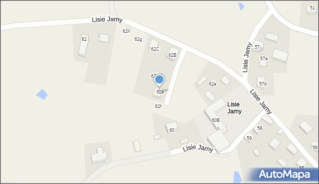 Lisie Jamy, Lisie Jamy, 62e, mapa Lisie Jamy