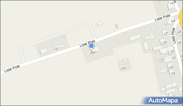 Lisie Pole, Lisie Pole, 133, mapa Lisie Pole