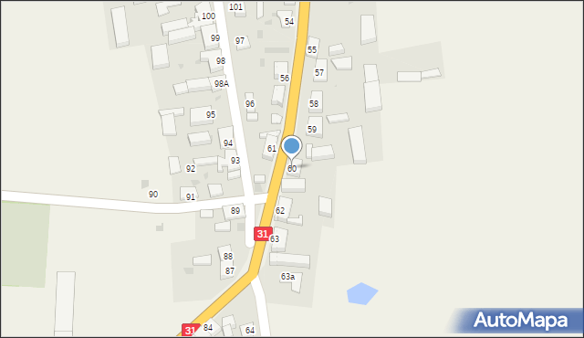 Lisie Pole, Lisie Pole, 60, mapa Lisie Pole