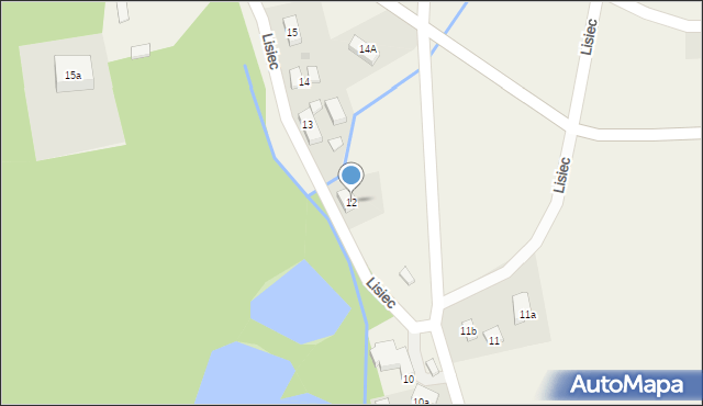 Lisiec, Lisiec, 12, mapa Lisiec