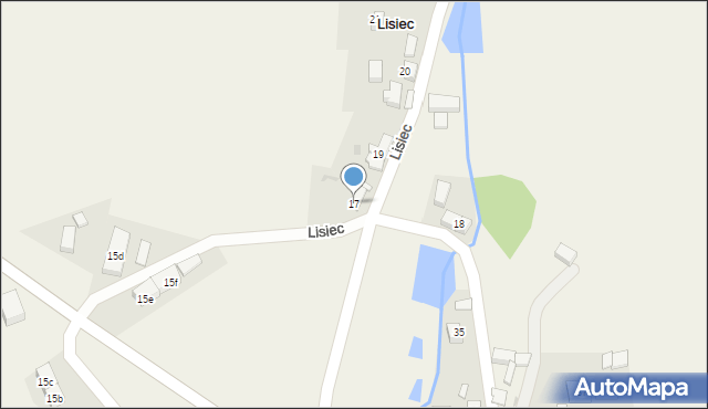 Lisiec, Lisiec, 17, mapa Lisiec