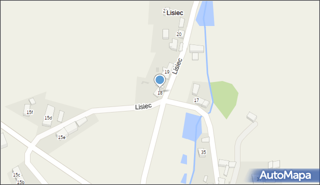 Lisiec, Lisiec, 18, mapa Lisiec