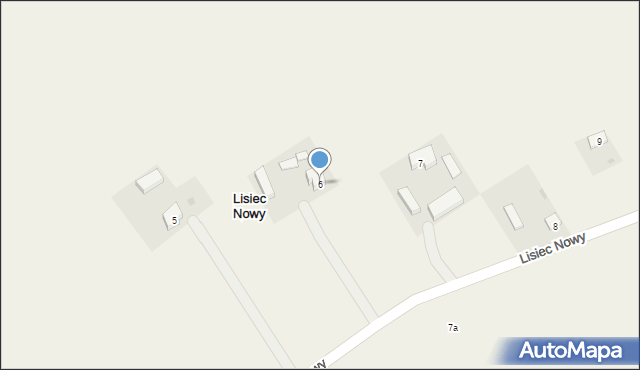 Lisiec Nowy, Lisiec Nowy, 6, mapa Lisiec Nowy