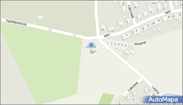 Lisiny, Lisiny, 33a, mapa Lisiny