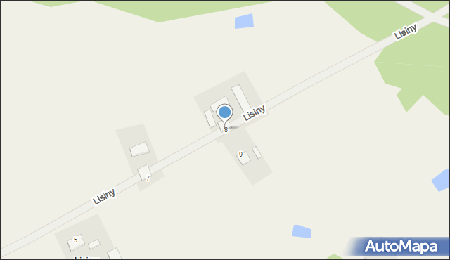 Lisiny, Lisiny, 8, mapa Lisiny