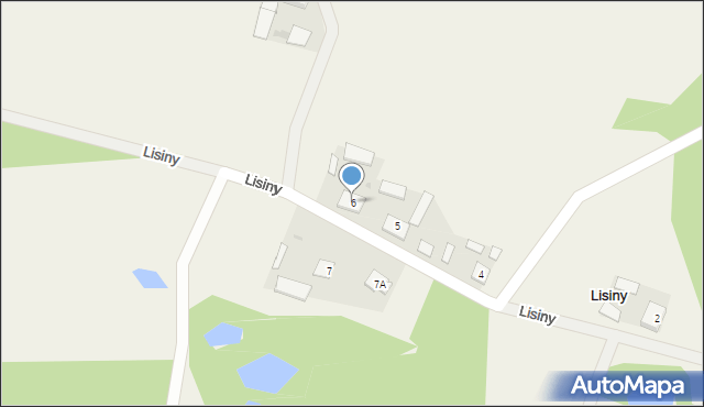 Lisiny, Lisiny, 6, mapa Lisiny