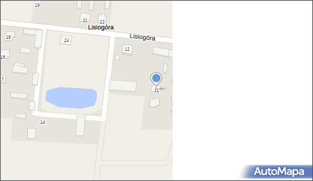 Lisiogóra, Lisiogóra, 11, mapa Lisiogóra