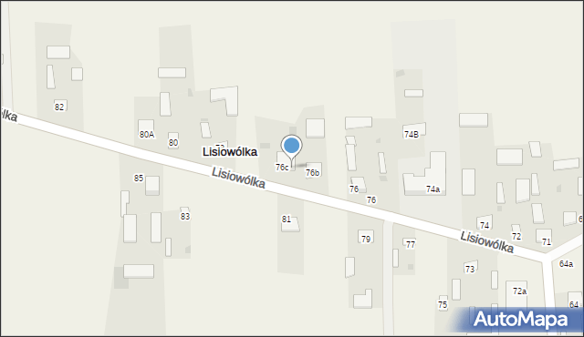 Lisiowólka, Lisiowólka, 76d, mapa Lisiowólka
