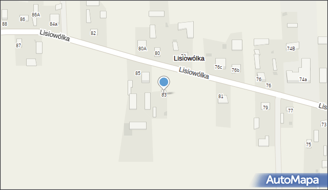 Lisiowólka, Lisiowólka, 83, mapa Lisiowólka