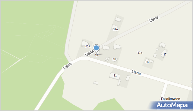 Lisna, Lisna, 39, mapa Lisna