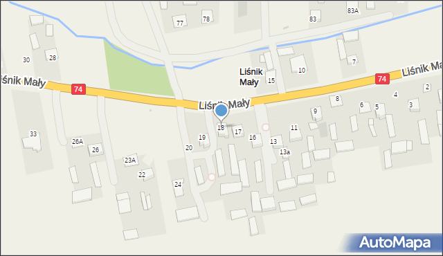 Liśnik Mały, Liśnik Mały, 18, mapa Liśnik Mały