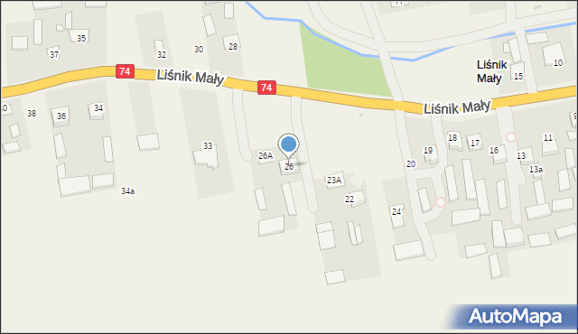 Liśnik Mały, Liśnik Mały, 26, mapa Liśnik Mały