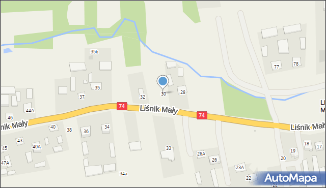 Liśnik Mały, Liśnik Mały, 30, mapa Liśnik Mały