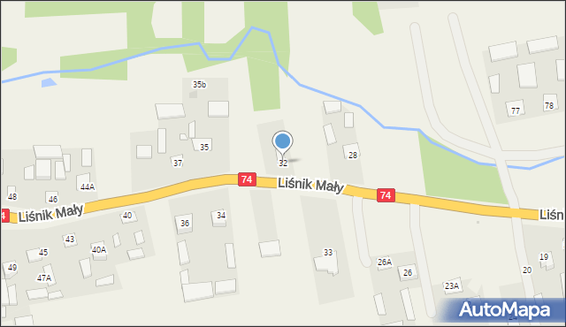 Liśnik Mały, Liśnik Mały, 32, mapa Liśnik Mały