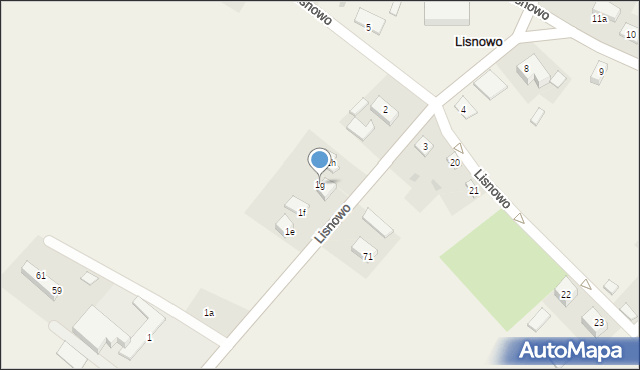 Lisnowo, Lisnowo, 1g, mapa Lisnowo