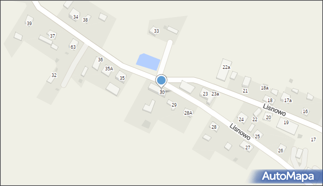 Lisnowo, Lisnowo, 30, mapa Lisnowo
