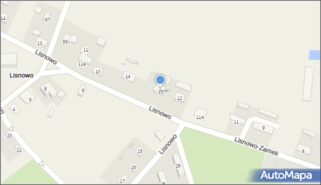 Lisnowo-Zamek, Lisnowo-Zamek, 13, mapa Lisnowo-Zamek