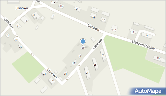 Lisnowo-Zamek, Lisnowo-Zamek, 15, mapa Lisnowo-Zamek