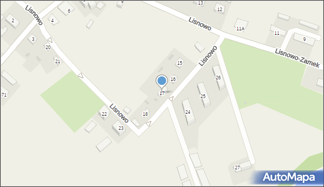 Lisnowo-Zamek, Lisnowo-Zamek, 17, mapa Lisnowo-Zamek