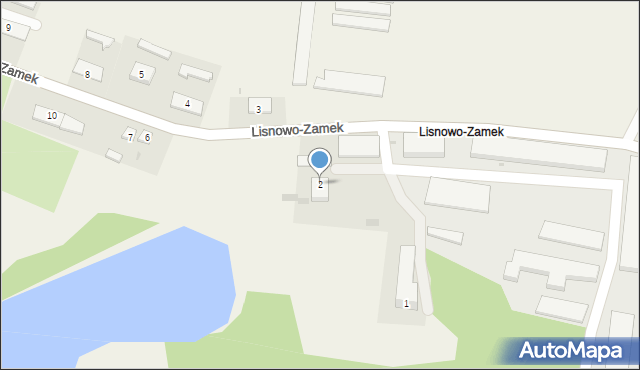 Lisnowo-Zamek, Lisnowo-Zamek, 2, mapa Lisnowo-Zamek