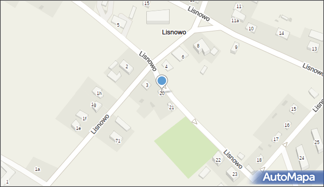 Lisnowo-Zamek, Lisnowo-Zamek, 20/1, mapa Lisnowo-Zamek