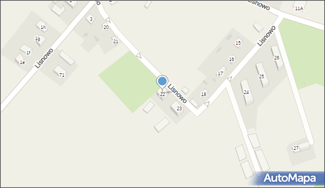 Lisnowo-Zamek, Lisnowo-Zamek, 22, mapa Lisnowo-Zamek
