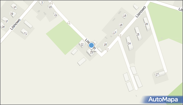 Lisnowo-Zamek, Lisnowo-Zamek, 23, mapa Lisnowo-Zamek