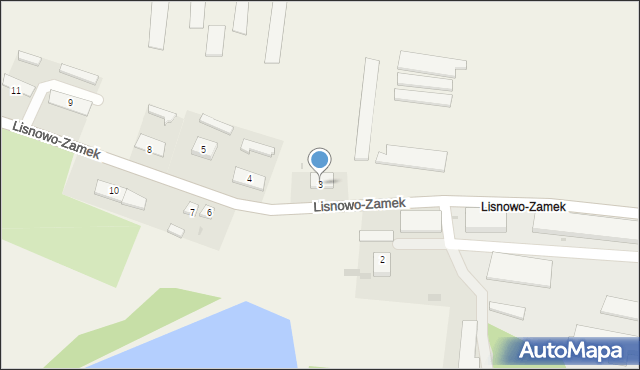 Lisnowo-Zamek, Lisnowo-Zamek, 3, mapa Lisnowo-Zamek