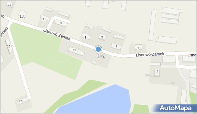 Lisnowo-Zamek, Lisnowo-Zamek, 7, mapa Lisnowo-Zamek