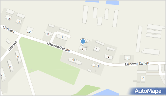 Lisnowo-Zamek, Lisnowo-Zamek, 8/1, mapa Lisnowo-Zamek