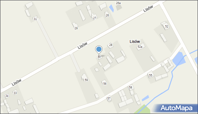 Lisów, Lisów, 30, mapa Lisów