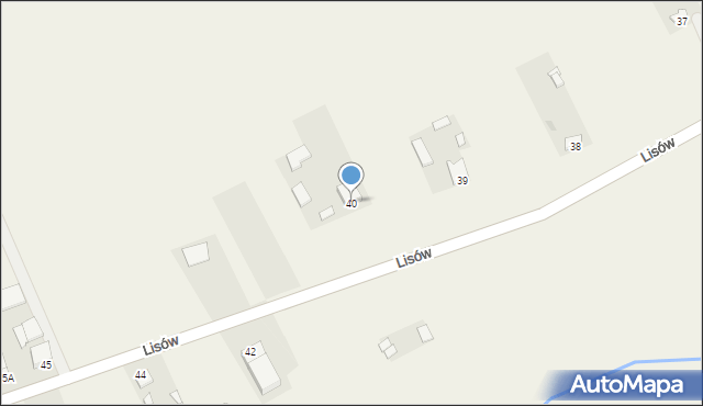 Lisów, Lisów, 40, mapa Lisów