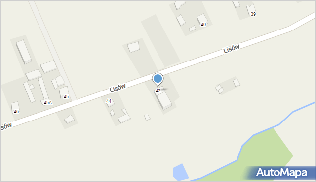 Lisów, Lisów, 42, mapa Lisów