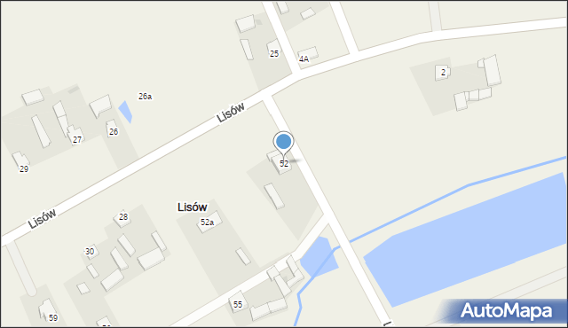 Lisów, Lisów, 52, mapa Lisów